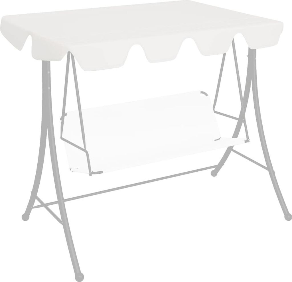 Maison Exclusive - Ersatzdach für Hollywoodschaukel Weiß 150/130x105/70 cm