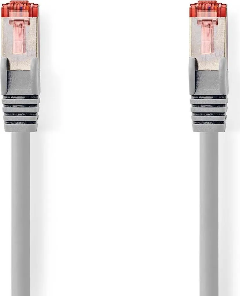Cordon Réseau RJ45 Cat6 S/FTP 7.5m Gris LSZH pour Connexion Internet Stable