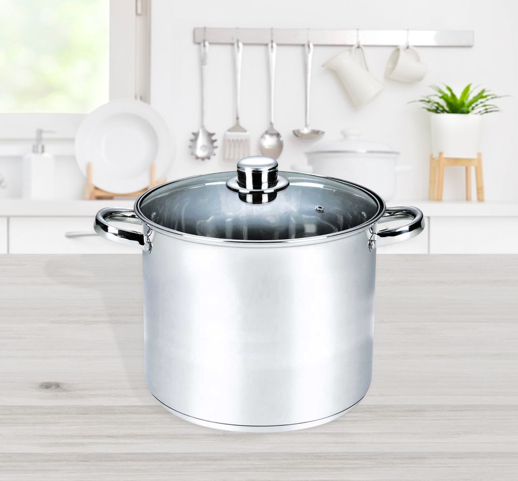 MICHELINO Edelstahl-Großraumtopf 21 Liter mit Glasdeckel Produktbild 6