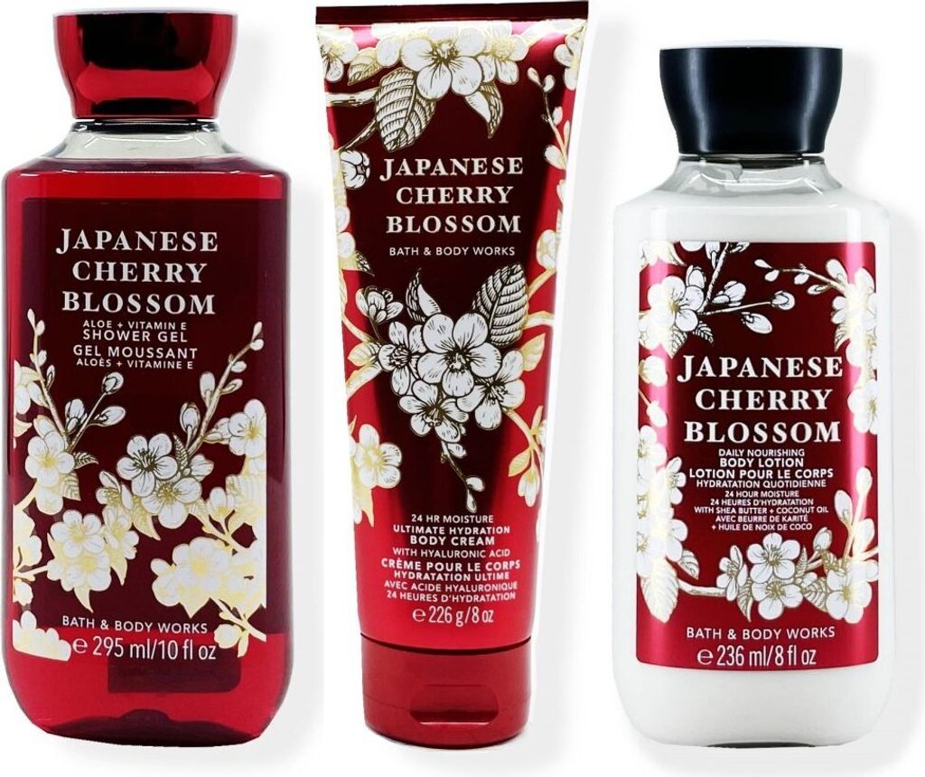 Bath & Body Works Set von JAPANESE CHERRY BLOSSOM 3 Stk