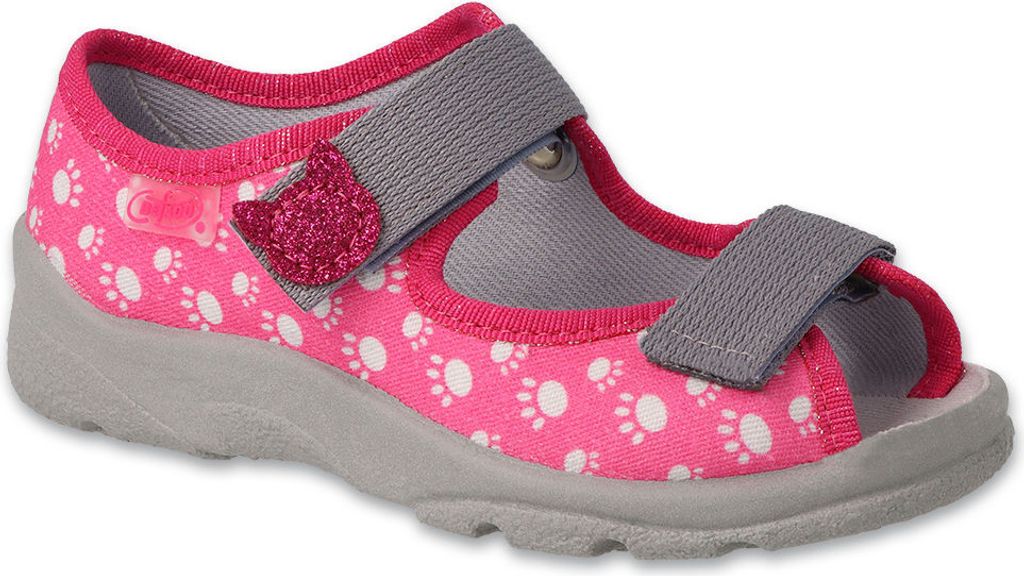 Hausschuhe Sandalen Befado Max 969Y166 rosa, Katze Klettverschluss 33