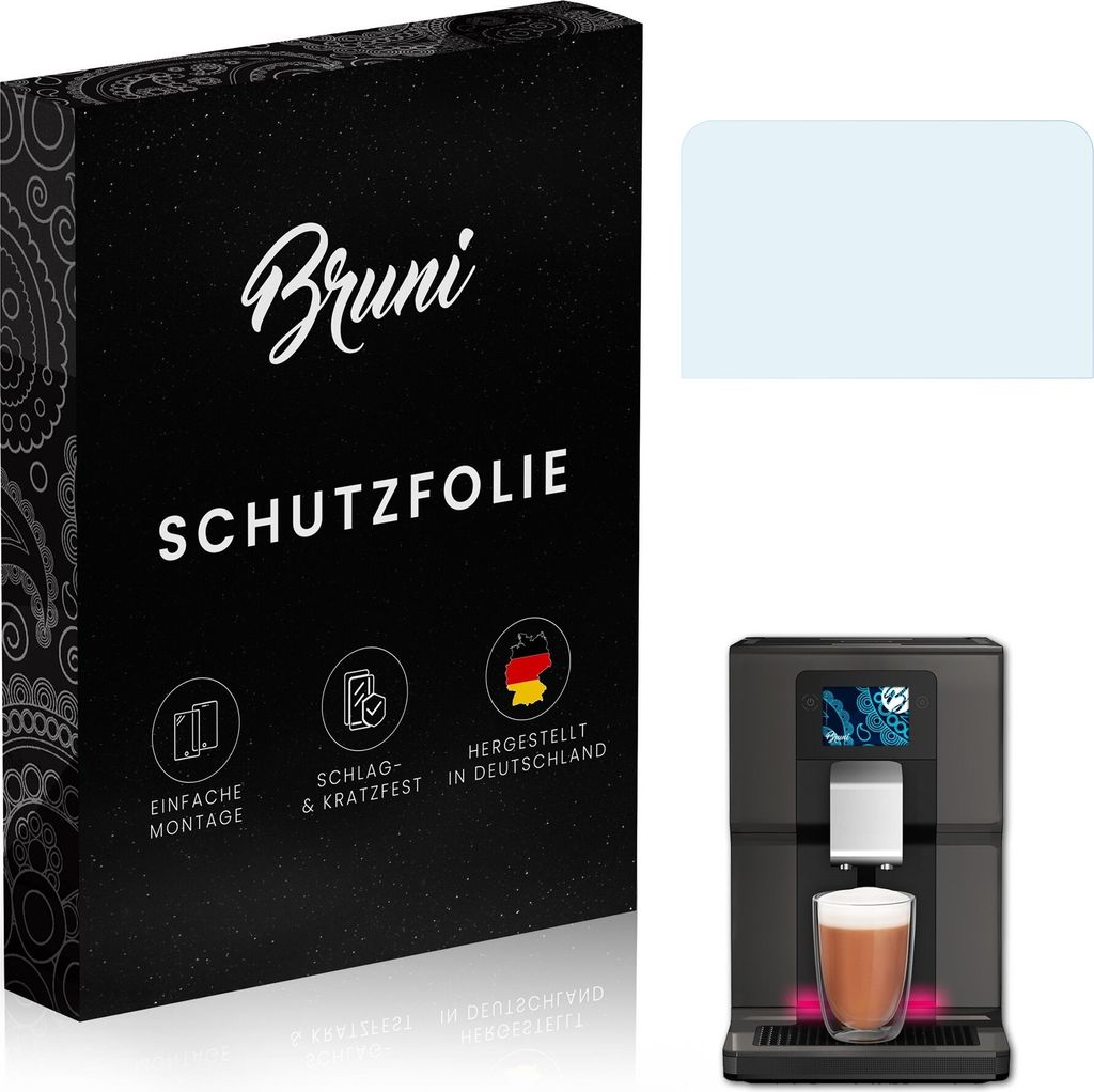 Bruni Basics-Clear 2x Schutzfolie kompatibel mit Krups Intuition Preference+ (EA875E) Folie