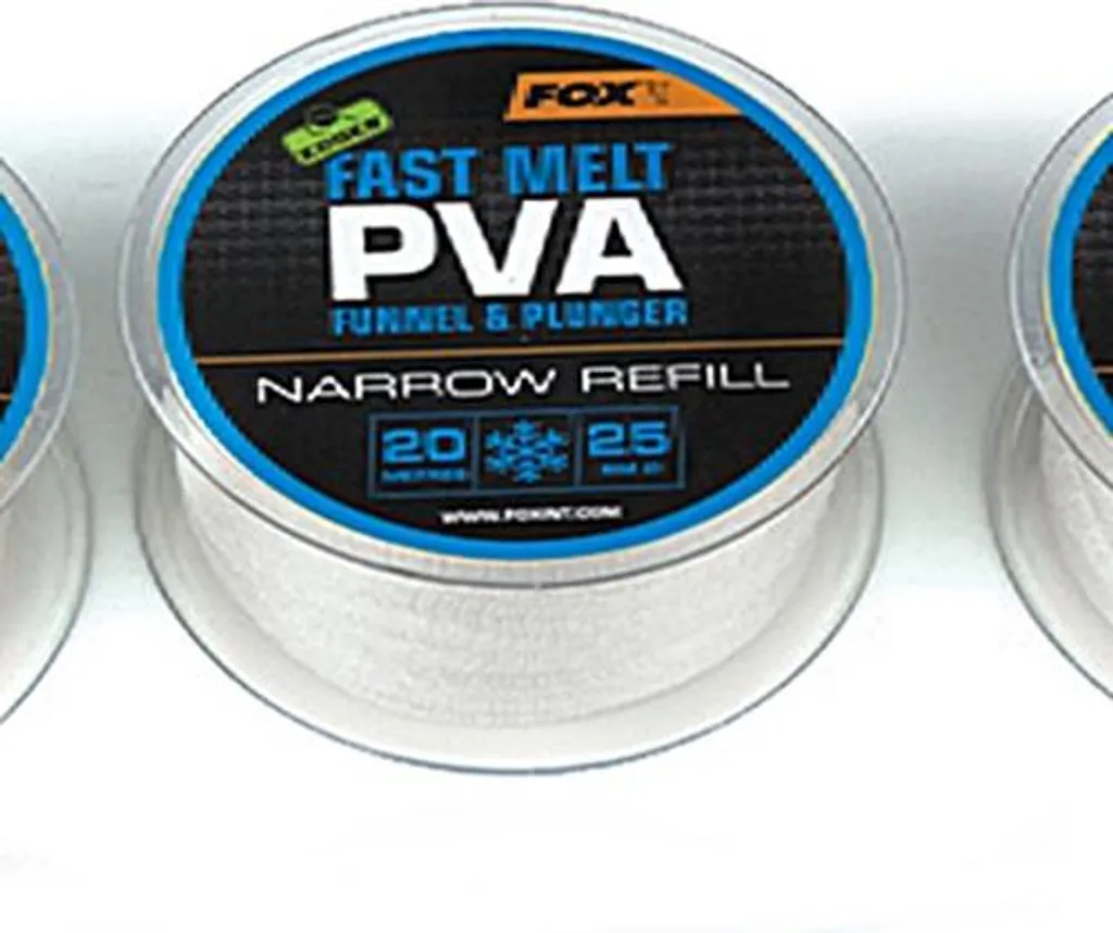 Filet PVA Fast Melt Fox Edges Narrow 25mm Recharge 20m Dissolution Vite