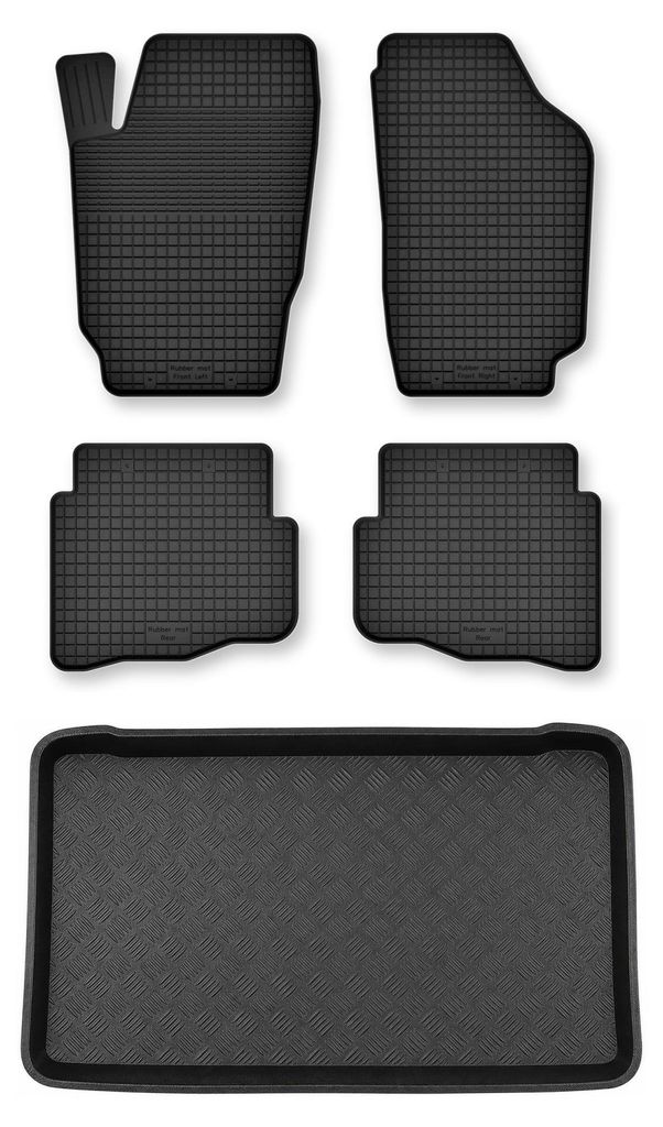 Rubberen automatten + kofferbakmat voor Volkswagen Fox Productafbeelding 