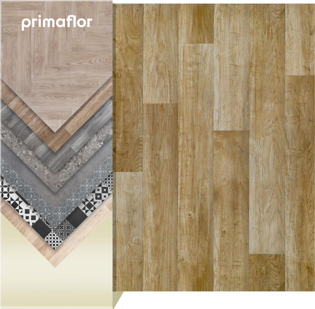 Primaflor PVC Bodenbelag TACUTO - Eiche chalet - 4,00m x 3,50m - Meterware - Vinyl-Boden in Holzdekor, Dielen für Küche, Wohn- und Badezimmer, Ho...