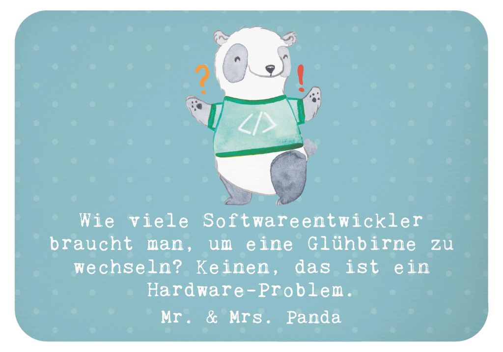 Mr. & Mrs. Panda magnet Softwareentwickler Glühbirne - Meeresbrise - Geschenk, Hardware, zettelhalter, Dekomagnet, Problem, Softwareentwicklung, B...