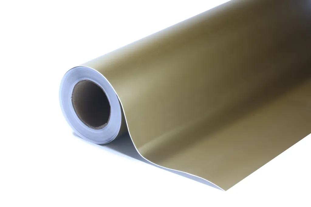 Film vinyle or mat 152x1000cm thermoformable et anti-bulles d'air