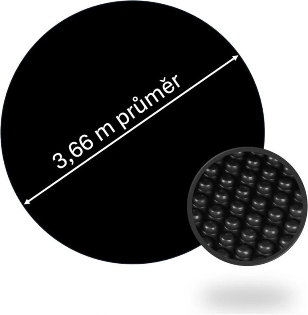CF GROUP Solarsegel für Schwimmbäder mit einem Oberflächendurchmesser von 3,6 m schwarz