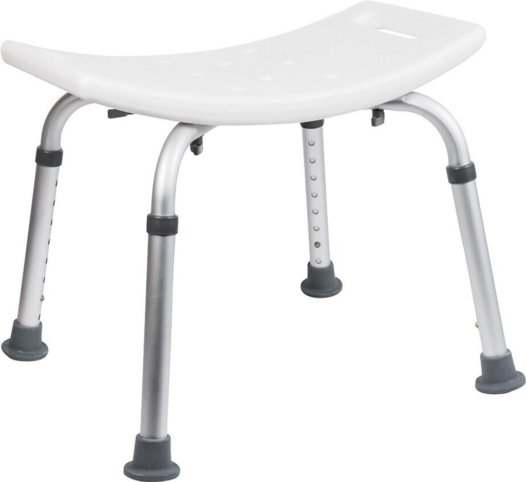 Duschhilfe Duschhocker Badhocker Weiss 385-560 mm höhenverstellbar Duschsitz