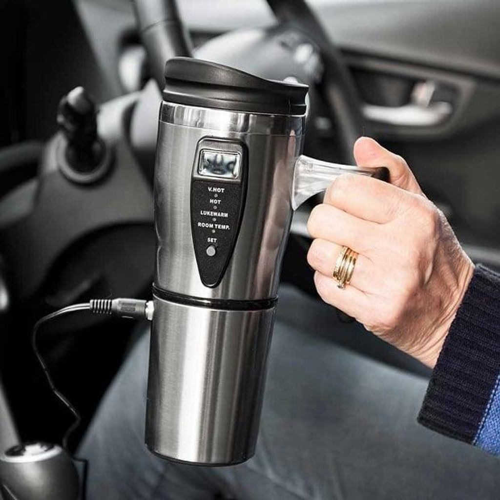 Thermo-Kaffeebecher fürs Auto, beheizter Autobecher, 12 V