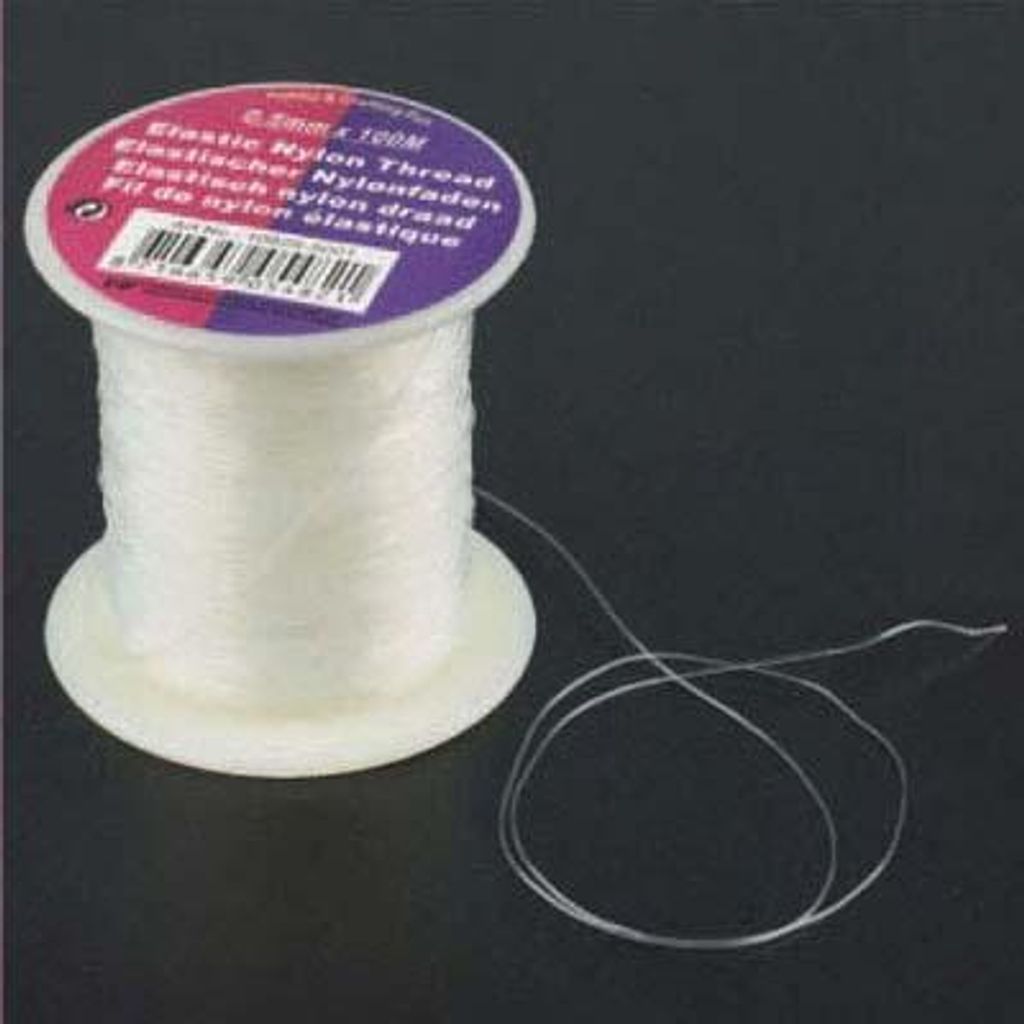 Hobby & Crafting Fun elastischer Nylonfaden transparent 0,5 mm 100 Meter Schmuckherstellung