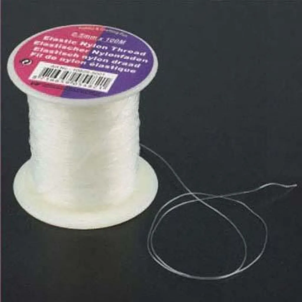 Fil de nylon élastique transparent 0,5 mm Hobby & Crafting Fun 100 m