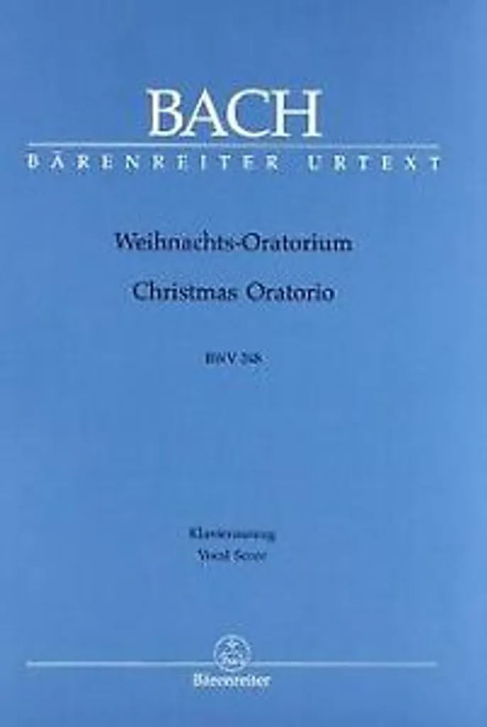 Partition Bach BWV 248 Oratorio de Noël facile à lire au piano et chant