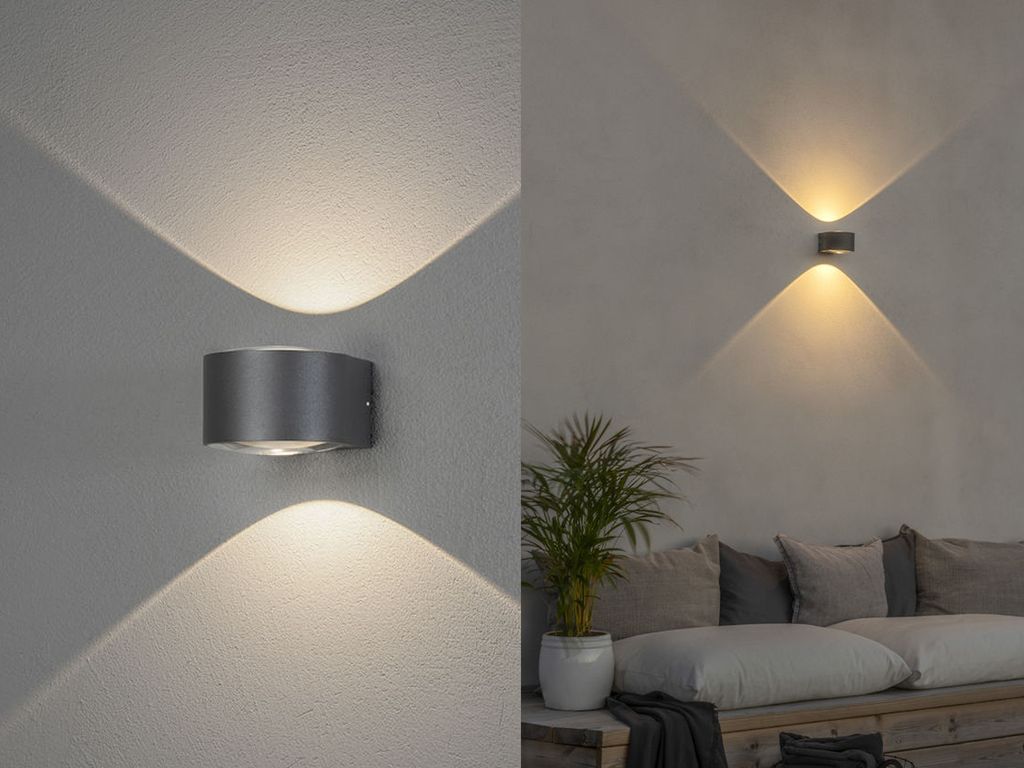 Gela Wandleuchte up / down anthrazit ‖  7882-370 Produktbild 