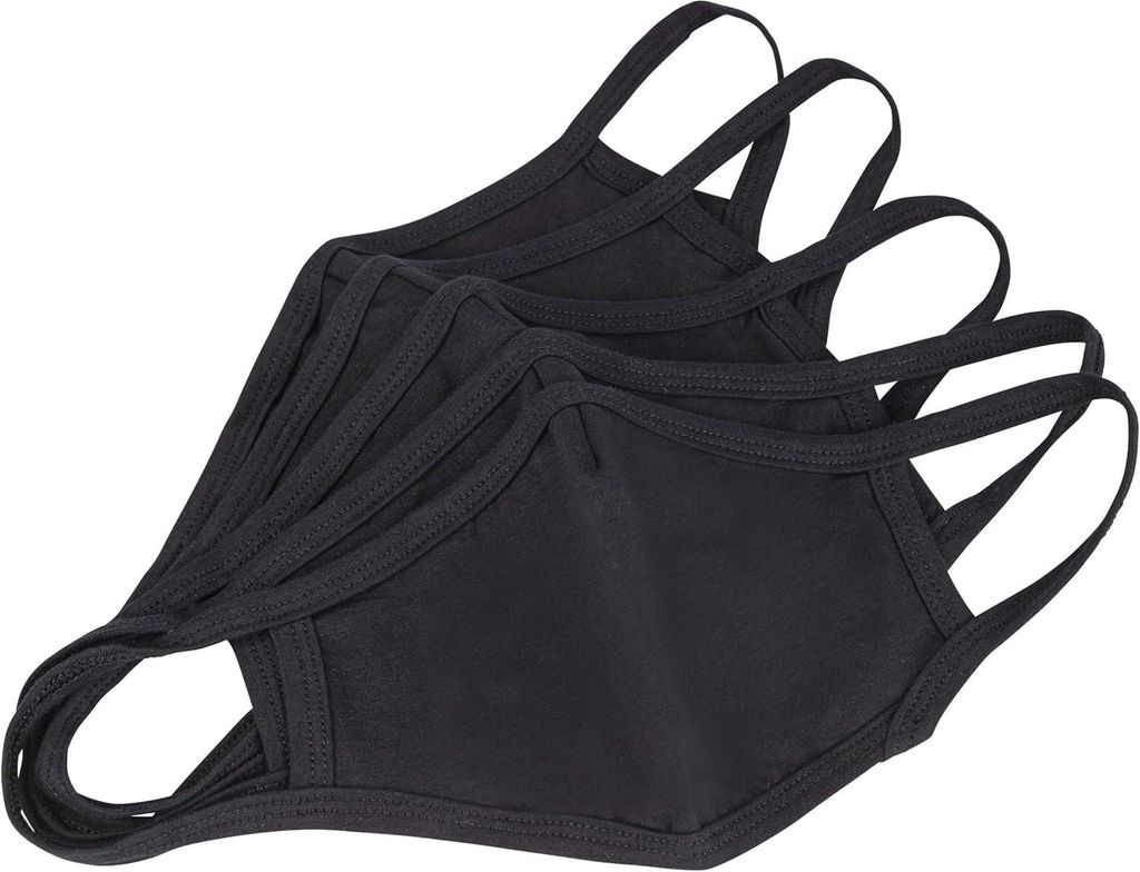 ONVAYA Mund- und Nasenmaske 5er Set aus Baumwolle schwarz Produktbild 