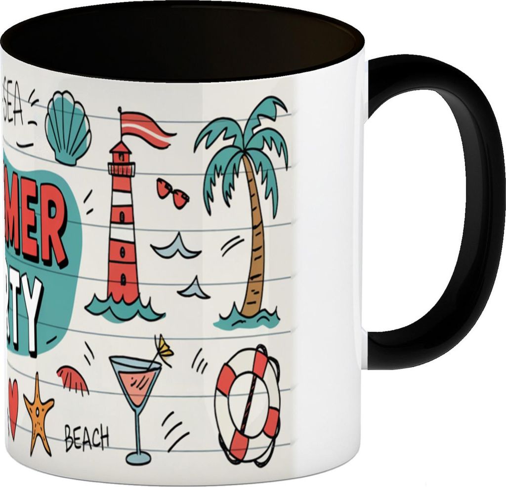 Sommer Doodles SUMMER PARTY Kafffeebecher