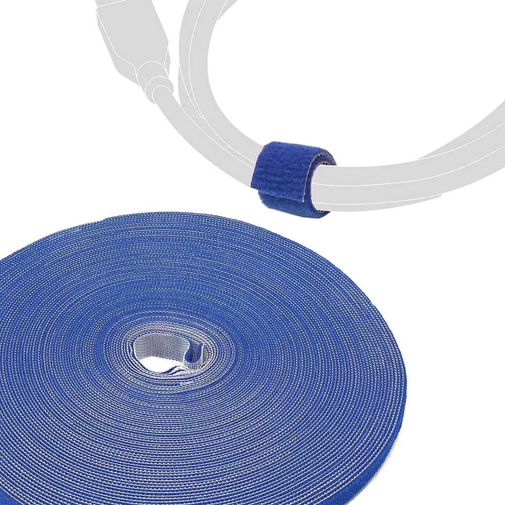 Label-The-Cable LTC PRO 1250 - Rouleau de Velcro double face 25m Bleu