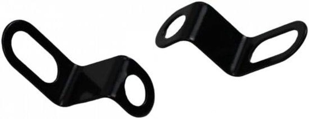 2 Stück - Universal-Motorrad-Beugel - Richtungsanzeiger-Clip - Z-förmige Halterung - 12mm-Anschluss - für E-Bike und Motorrad - schwarzer Kunsts...