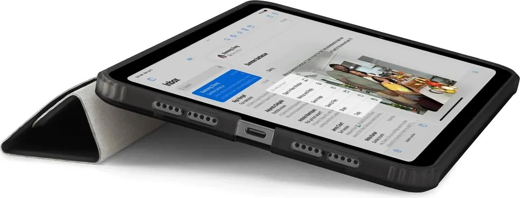 Étui pour iPad mini 6 avec support pliable multi-positions noir