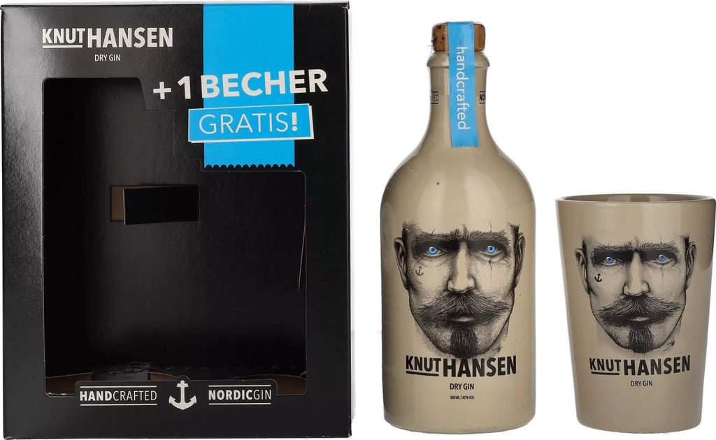 Knut Hansen Dry Gin 42% Vol. 0,5l en boîte cadeau avec Image du produit 