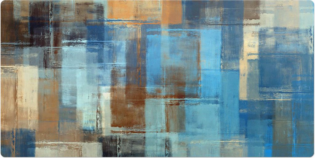 Abstrakte Rechtecke– Schreibtischunterlage – Schreibtisch Tischunterlage – 120x60 cm – Unterlage Groß Schreibtischmatte