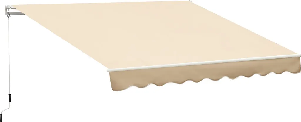 Store extérieur manuel beige 295 x 245 cm toile haute densité 280g/m²