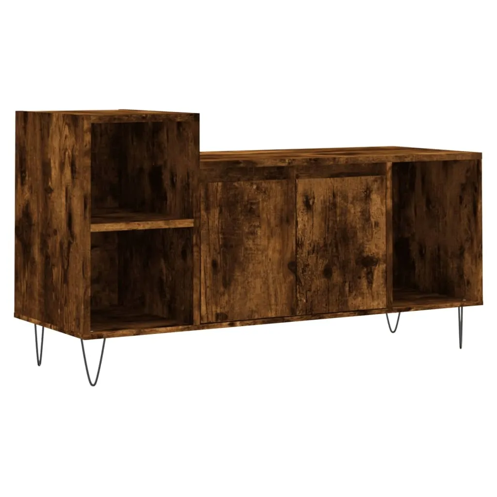 SYFAX™ Mobile TV Rovere Fumo 100x35x55 cm in Legno Multistrato
