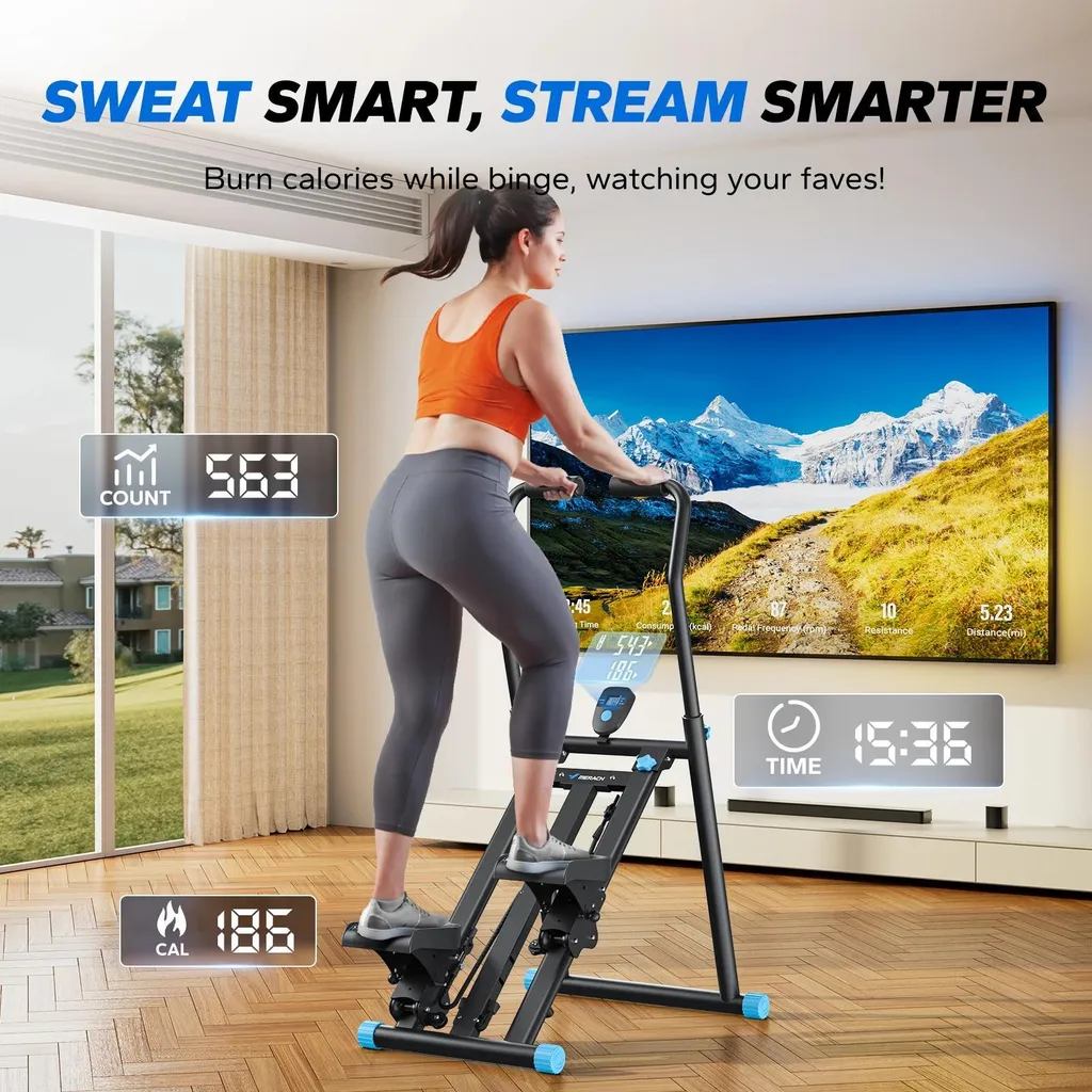 Stepper vertical 2448B1 noir en acier allié pour entraînement cardio - 6