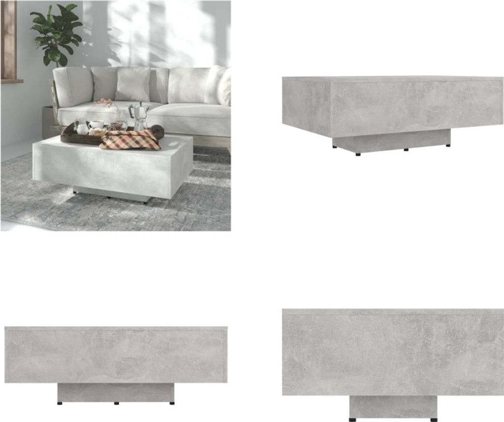 vidaXL Couchtisch Betongrau 85x55x31 cm Holzwerkstoff - Couchtisch - Couchtische - Kaffeetisch - Kaffeetische