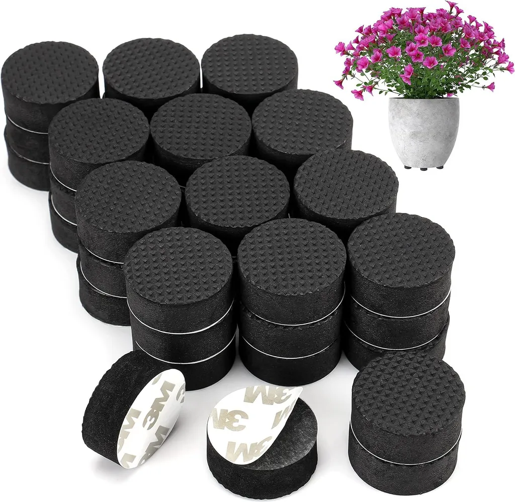 Pieds pour pots de fleurs invisibles | Anti-tache de terrasse x40