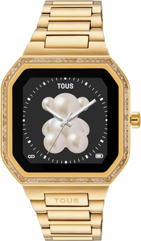 Montre connectée dorée Tous 3000138900 pour femme avec bracelet acier