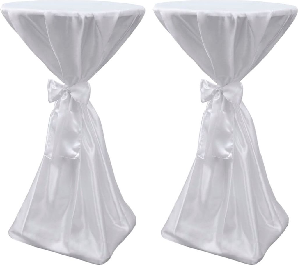 (Robust Möbel)2xTischhusse Stehtischhusse weiß 60cm DE716953 - Hussen