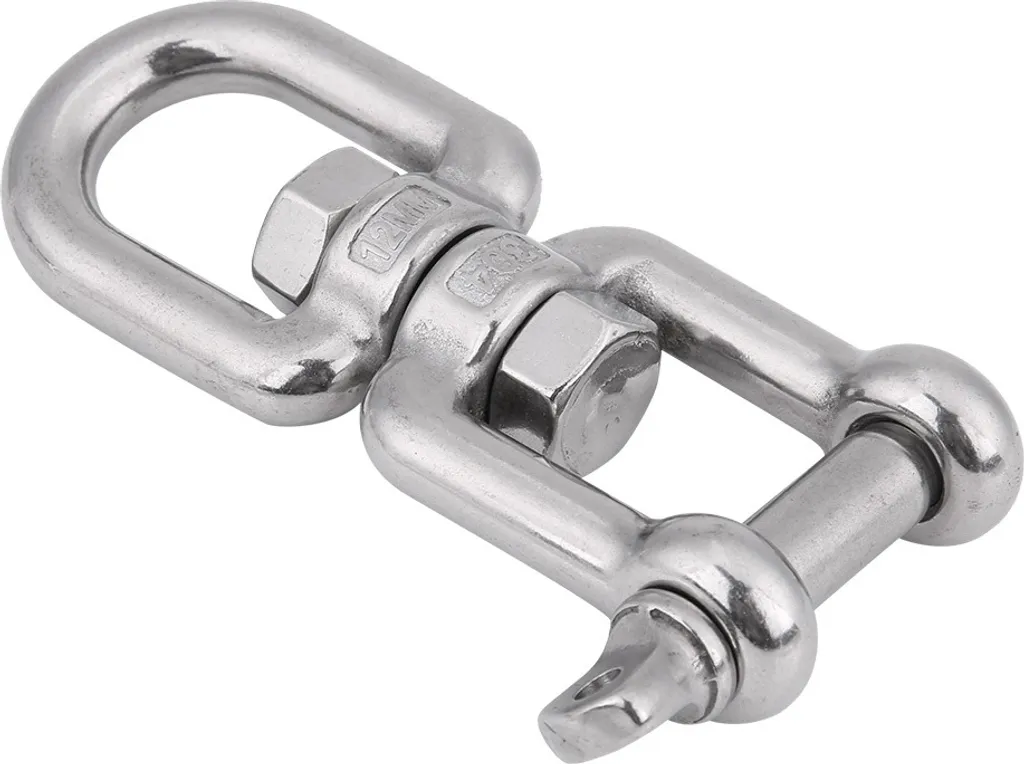 Manille pivotante 12mm inox 304 pour ancrage et fixation de charge