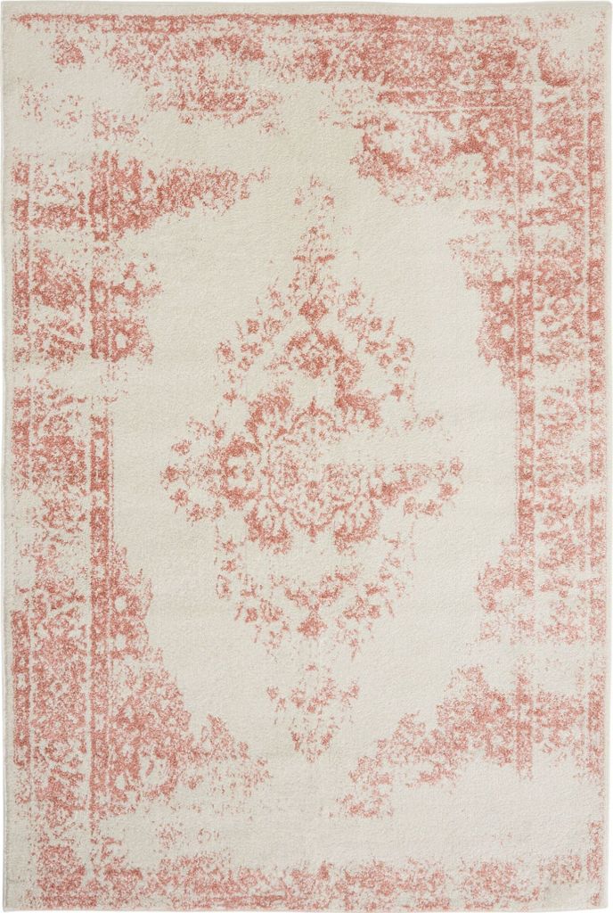 Interiyou Kurzflorteppich Sintra Cream/Rosa 240x340 cm