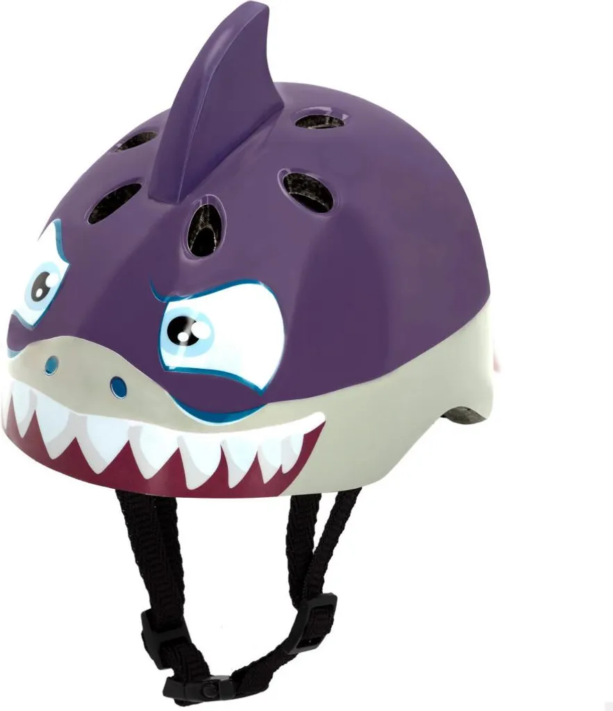 K3yriders Casque de Vélo 3D Requin Junior Violet - Protection Taille Unique