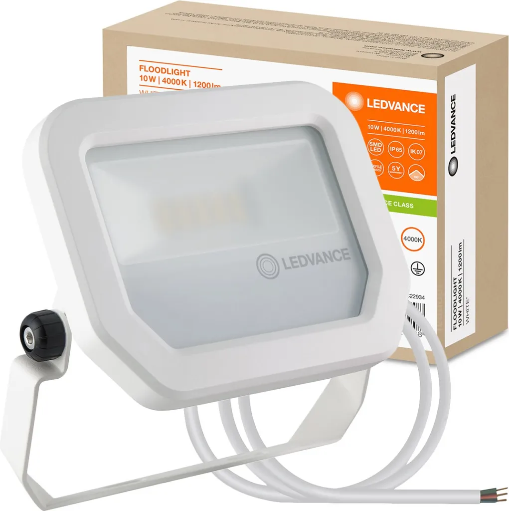Projecteur LED Extérieur 10W IP65 Blanc Neutre 4000K Floodlight Noir - 13