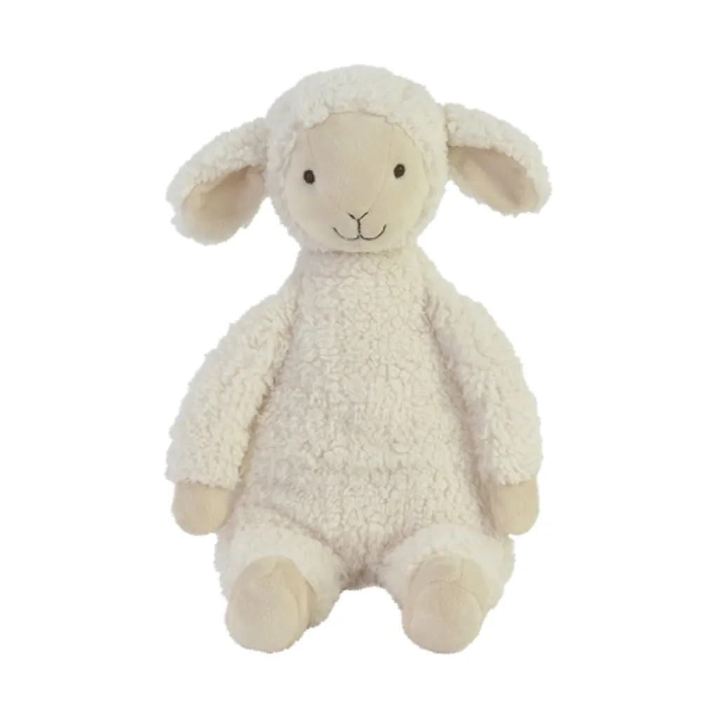 Peluche Mouton Leo 38cm - Le Doudou Blanc pour Calmer Bébé la Nuit