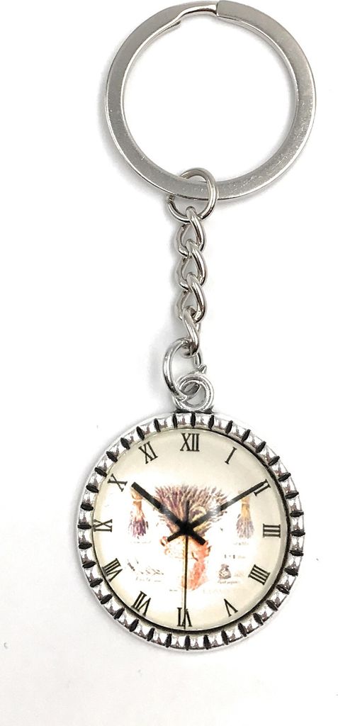 Onwomania Schlüsselanhänger Kreis mit Uhr Ziffernblatt Zeit Produktbild 