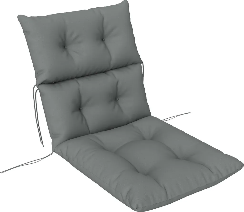 Coussin d'Assise Rembourré pour Chaise Haute et Fauteuil de Jardin Gris