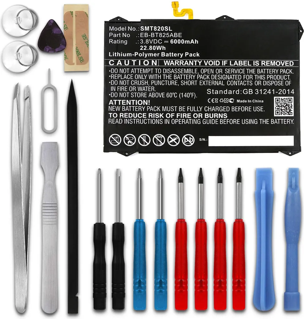 Batterie subtel pour Samsung Galaxy Tab S3 9.7 SM-T820 T825 6000mAh