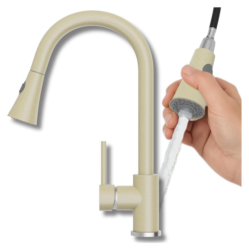 Granitan | Snake Beige Küchenarmatur - Gesamthöhe 40 cm - Produktbild 