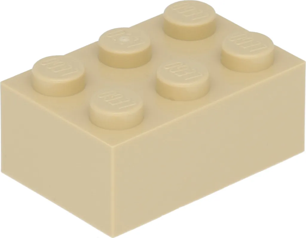 Briques Lego 2x3 beige 3002 : lot de 100 pour vos paysages et châteaux