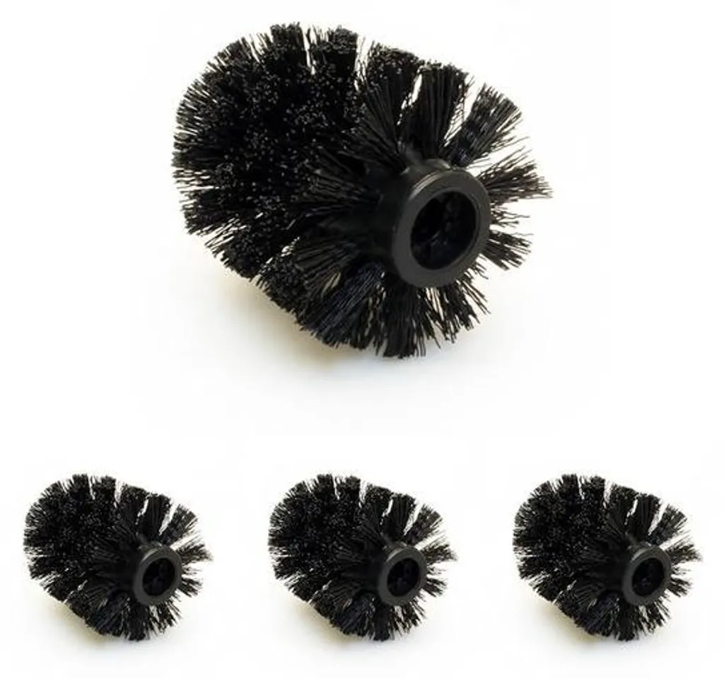 Brosse de salle de bain noire pour petit espace 9x7 cm tête interchangeable