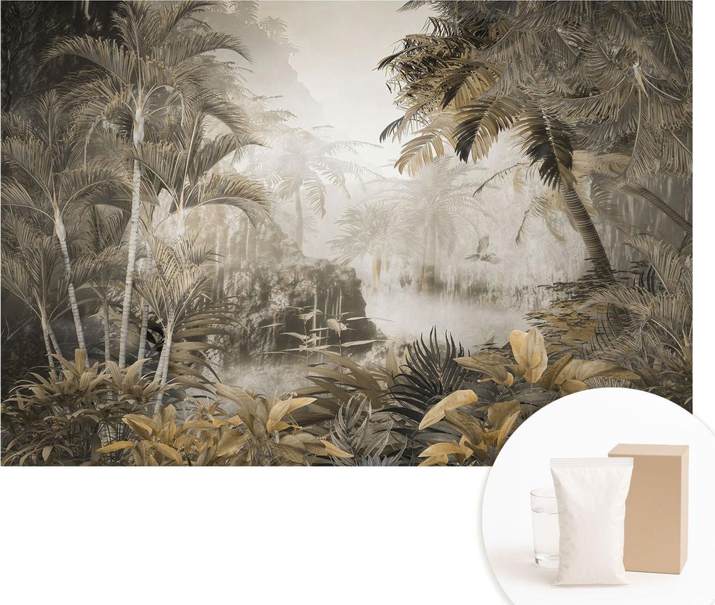 Fototapete - Wandbilder für Wohnzimmer - 104x70 cm - Dekorative Wandfolie - Modernes Design für Wanddekoration - Tapeten für Innenräume - Tropi...