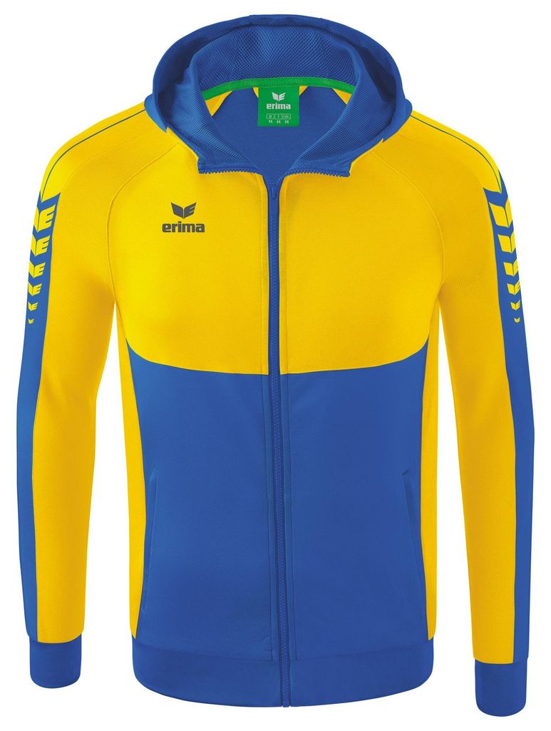 Erima Six Wings Trainingsjacke mit Kapuze New Royal/Gelb