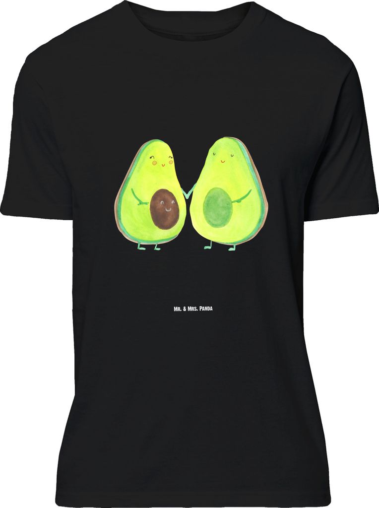 Mr. & Mrs. Panda Größe L T-Shirt Avocado Pärchen - Schwarz - Geschenk, Familie, Liebe, Tshirt, Hochzeit, mit Spruch, Shirt