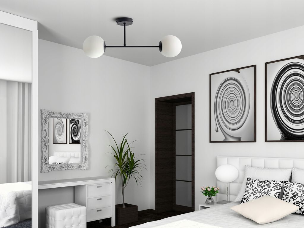 LUXOLAR Led Deckenleuchte - Deckenlampe 2-flammig schwarz Produktbild 6