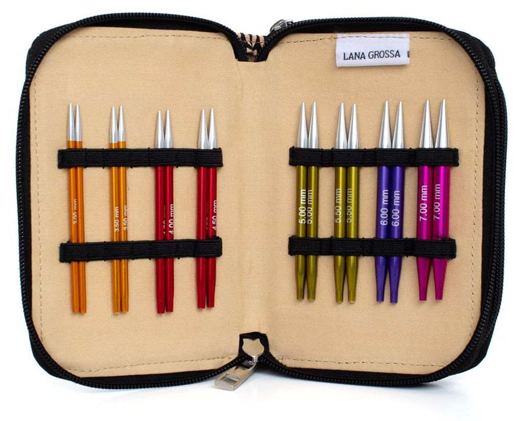 Lana Grossa Rundstricknadel-Set (kurz) Aluminium Rainbow 3 Produktbild 