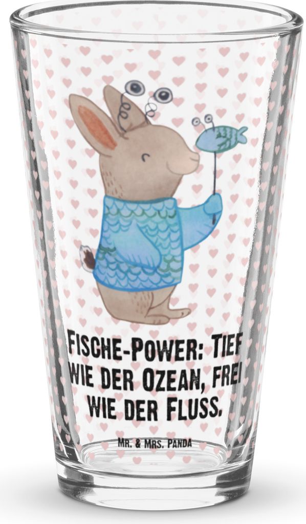 Mr. & Mrs. Panda Pint Glas Fische Astrologie - Transparent - Geschenk, Geschenkidee Zum Geburtstag, Longdrinkglas, Sternzeichen, Tumbler, Geburtsta...