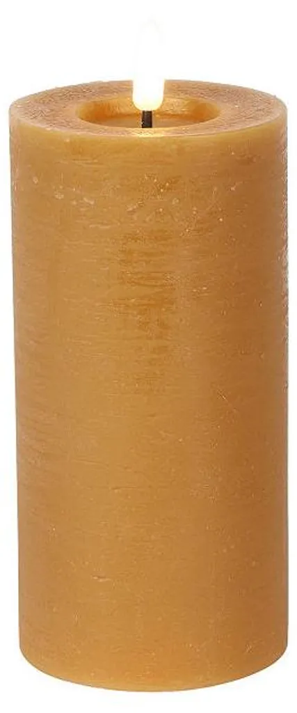 Bougie LED Rustique Ambre 15cm - Déco Sans Risque d'Incendie ni Coulures
